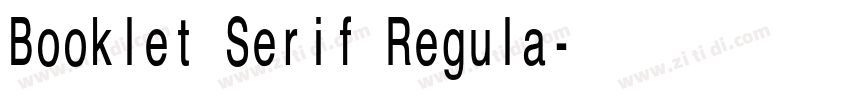 Booklet Serif Regula字体转换